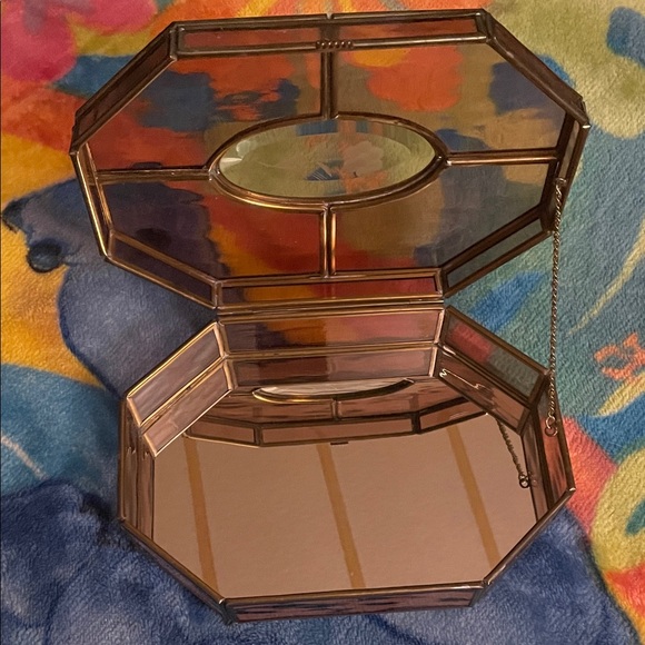Elegant Purple Glass Jewelry Box